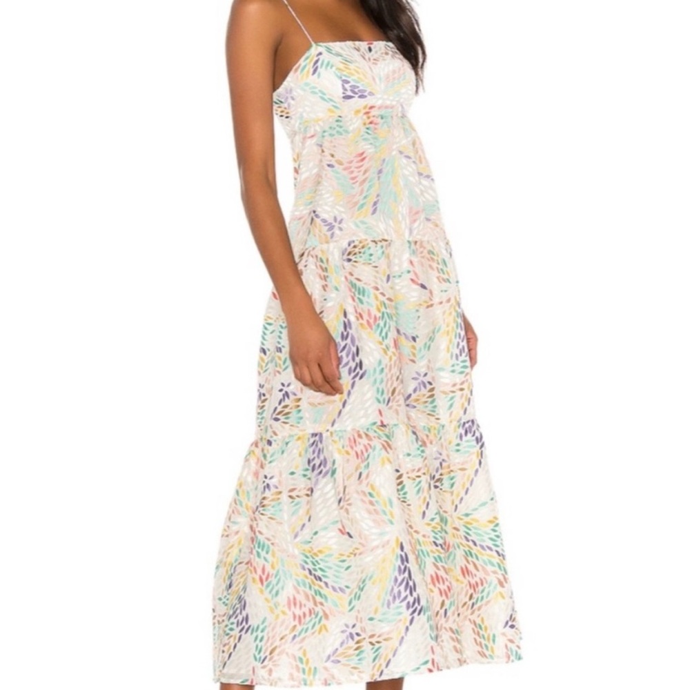 C/MEO Collective Multicolored Ruffled Tiered Maxi Sundress
